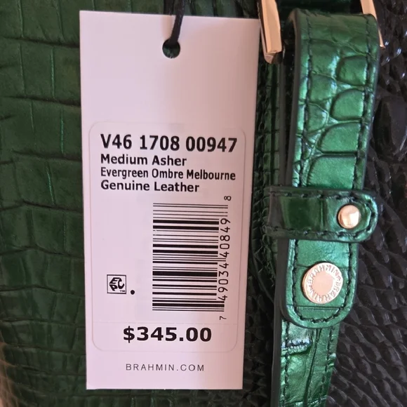 Brahmin Asher Tote and Cordelia Wallet Set in Evergreen Ombre Melbourne. NWT - Picture 3 of 16